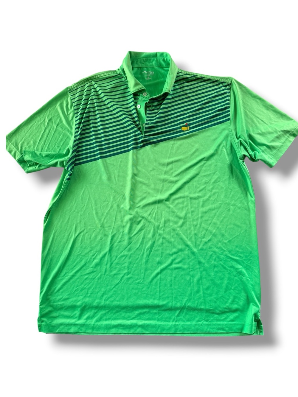 Masters Tech Golf Polo Size XL Green Embroidered Logo
